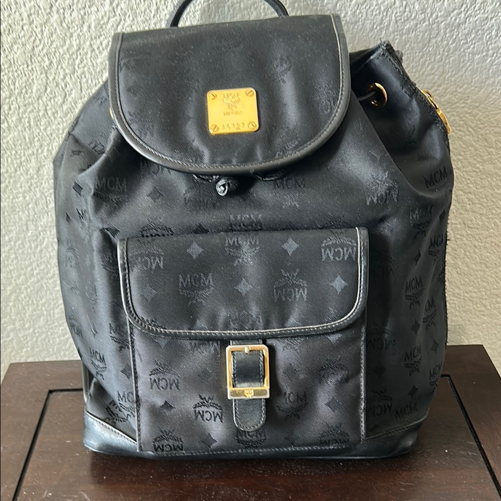 MCM Black Backpack *Made in Germany*